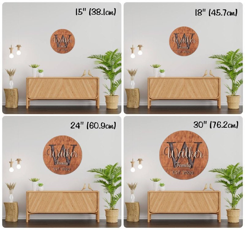 Personalized wood sign round