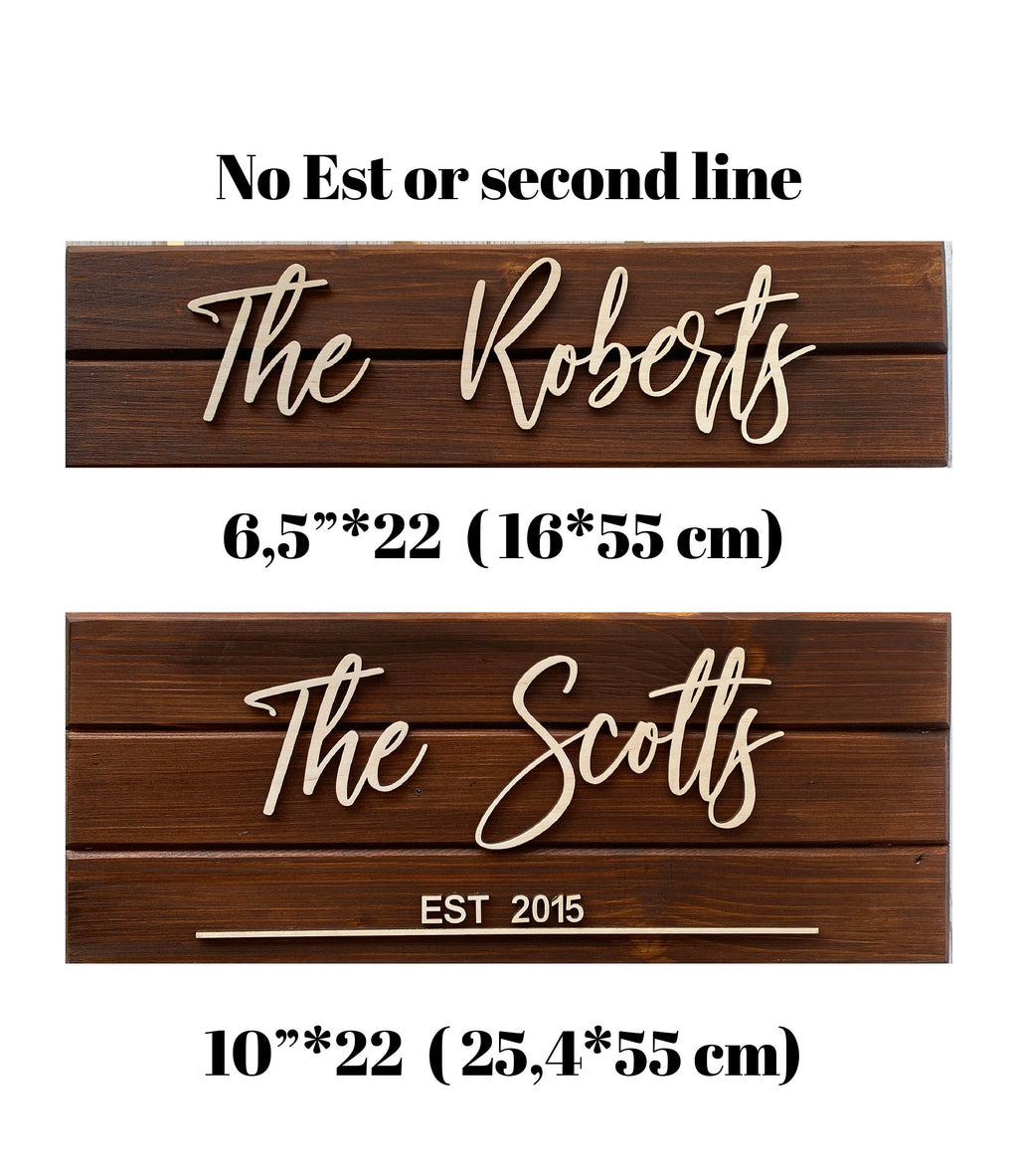 Personalized Rustic Outdoor Burned Wood Sign