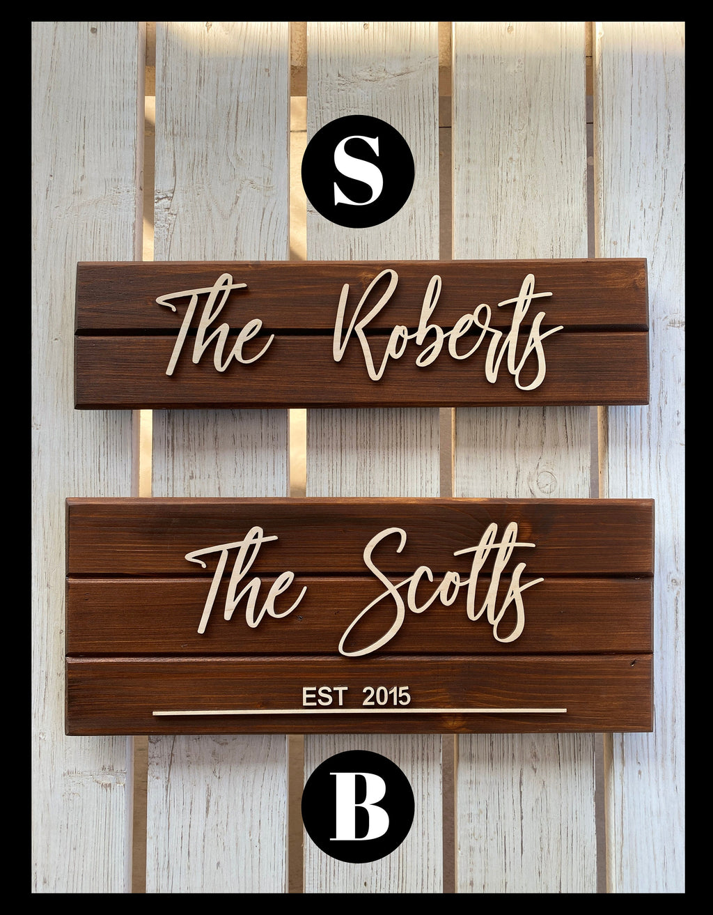 Personalized Rustic Outdoor Burned Wood Sign