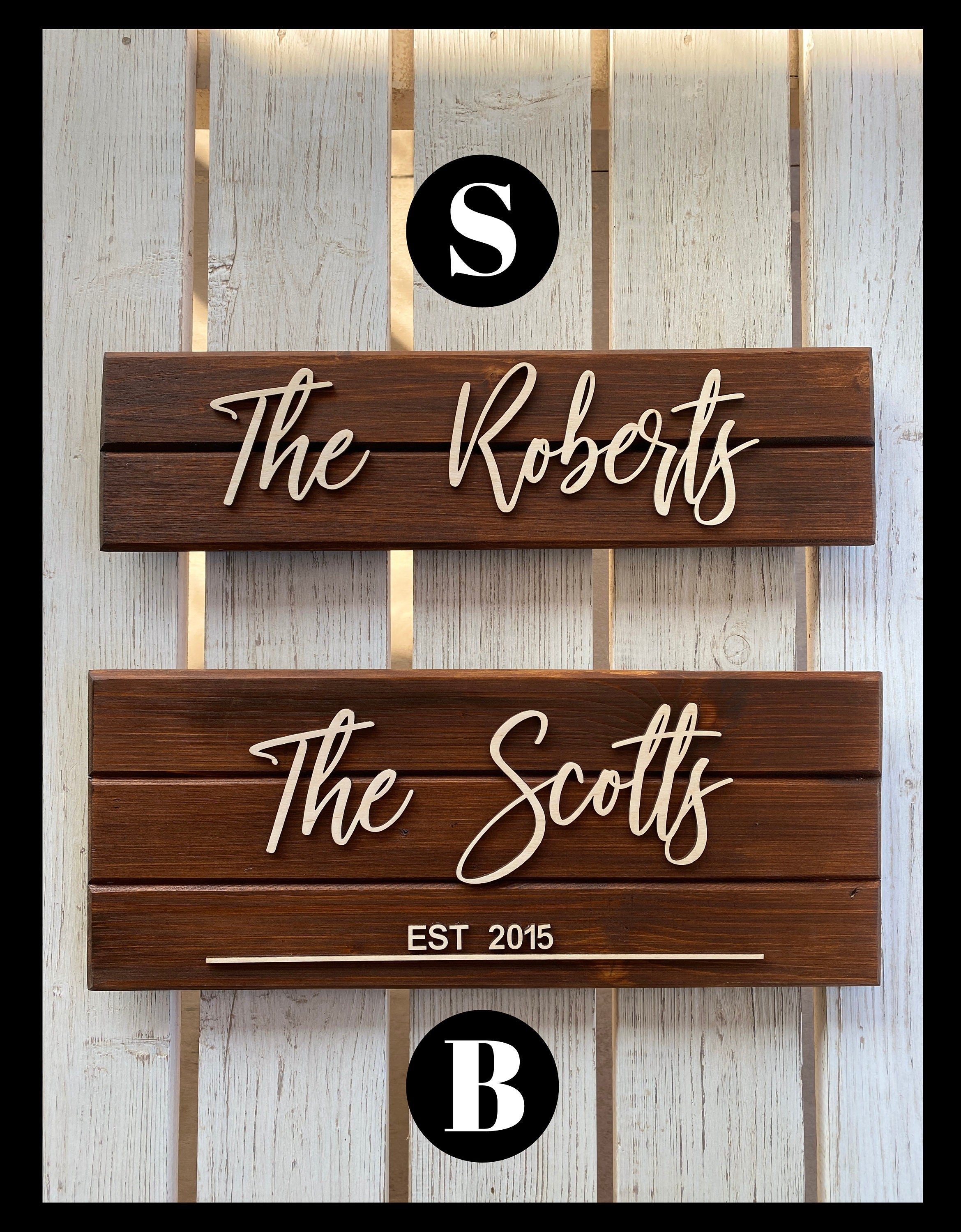 Personalized Rustic Outdoor Burned Wood Sign