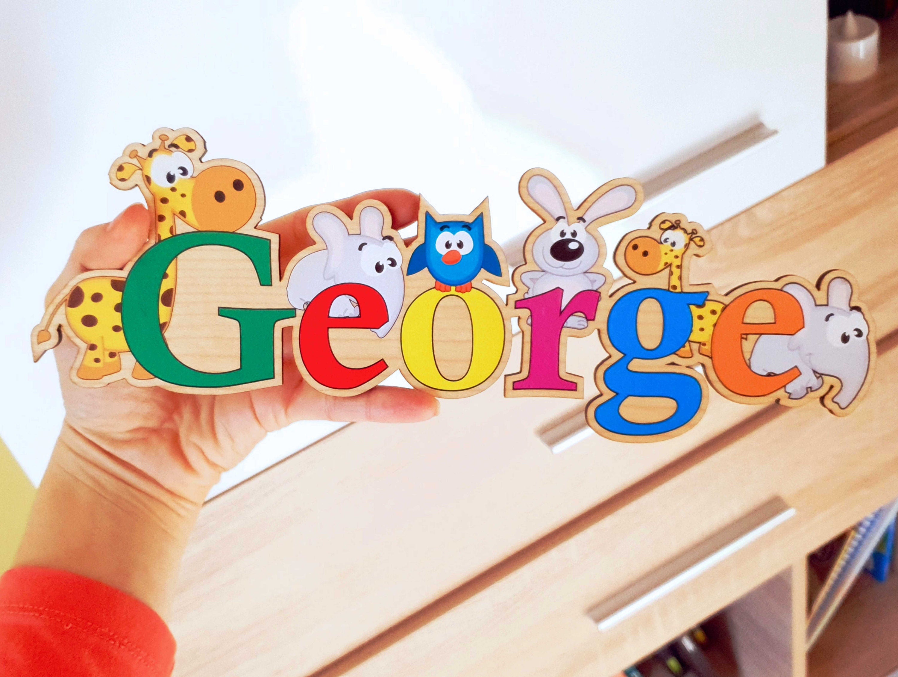 Personalized Wooden name sign with print