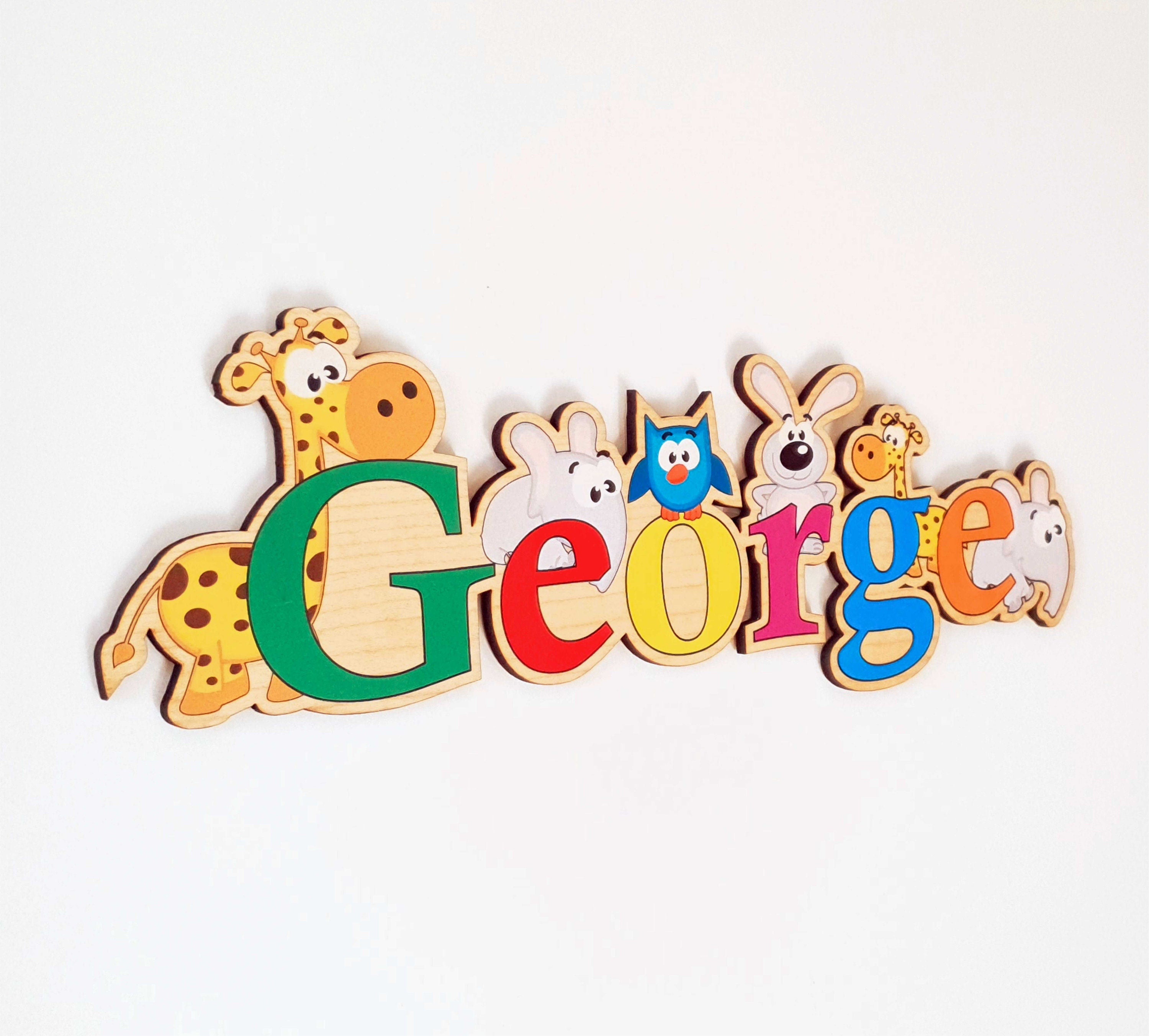 Personalized Wooden name sign with print