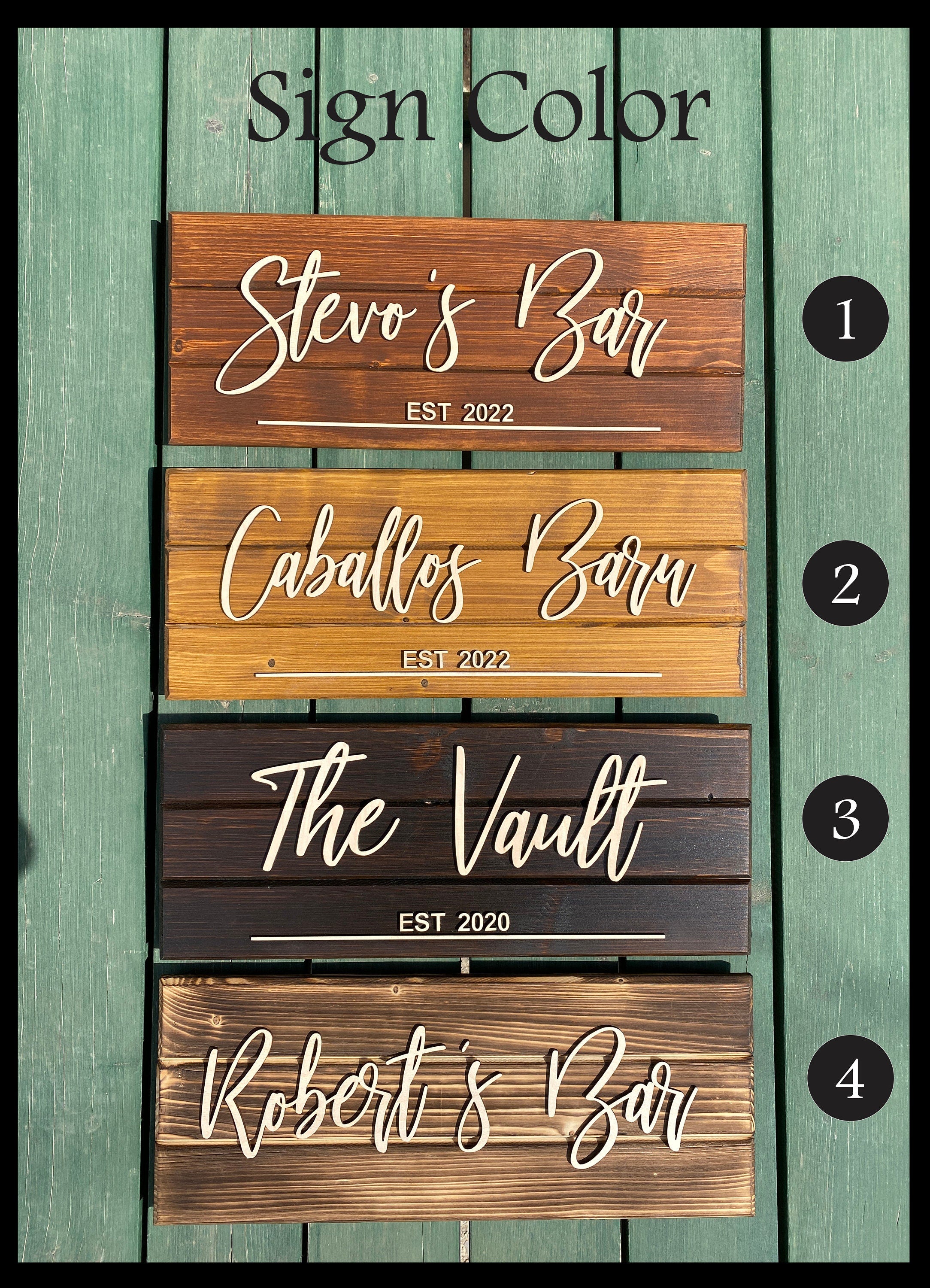 Personalized Rustic Outdoor Burned Wood Sign
