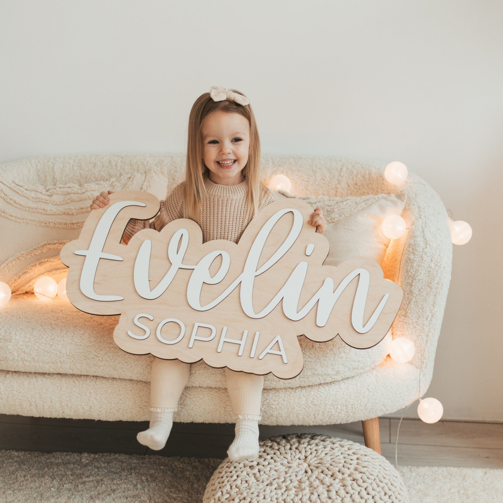 Colorful Name Signs - Wooden Nursery Name Sign