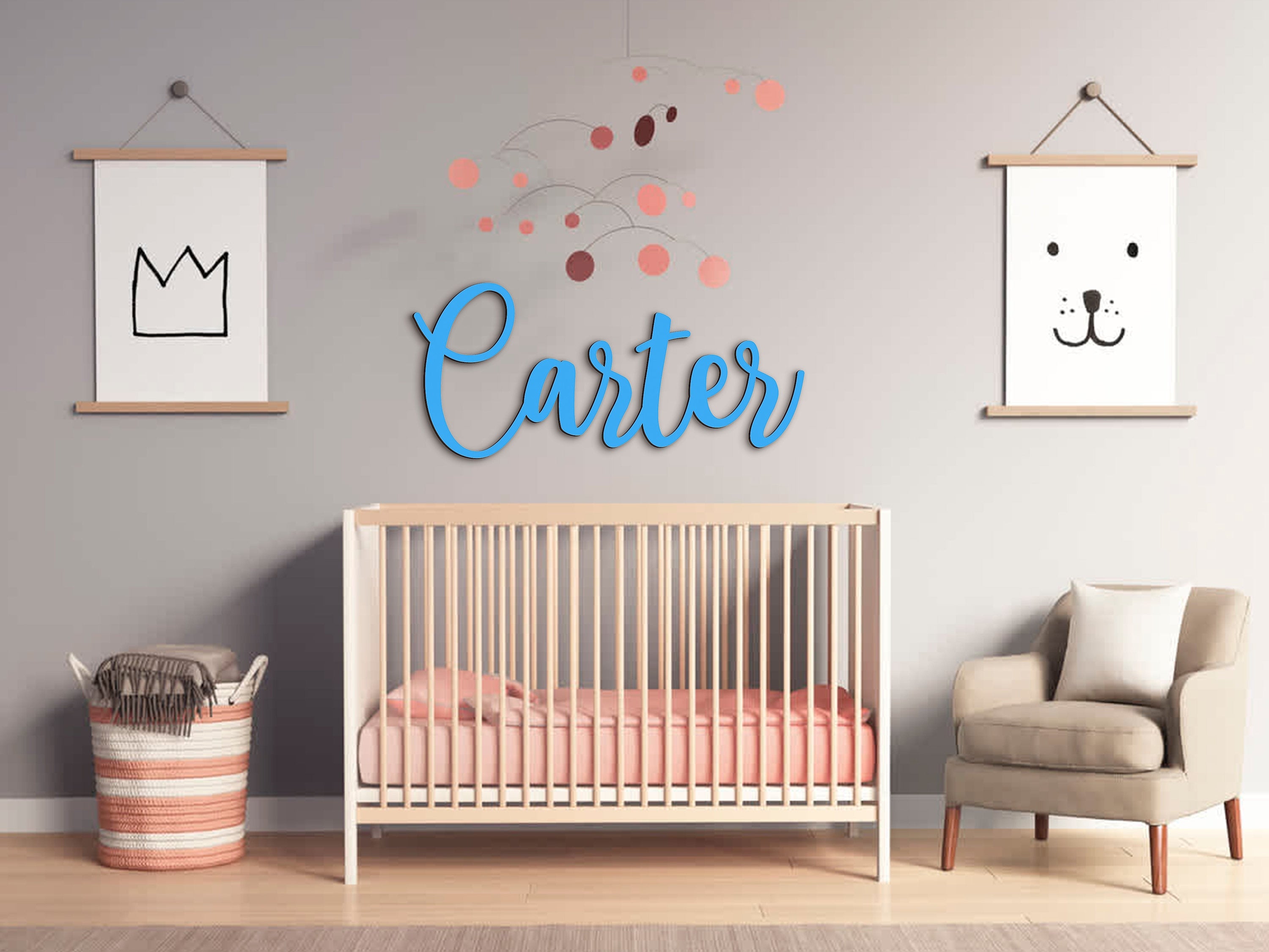 Personalized Wooden Name Sign for Nursery