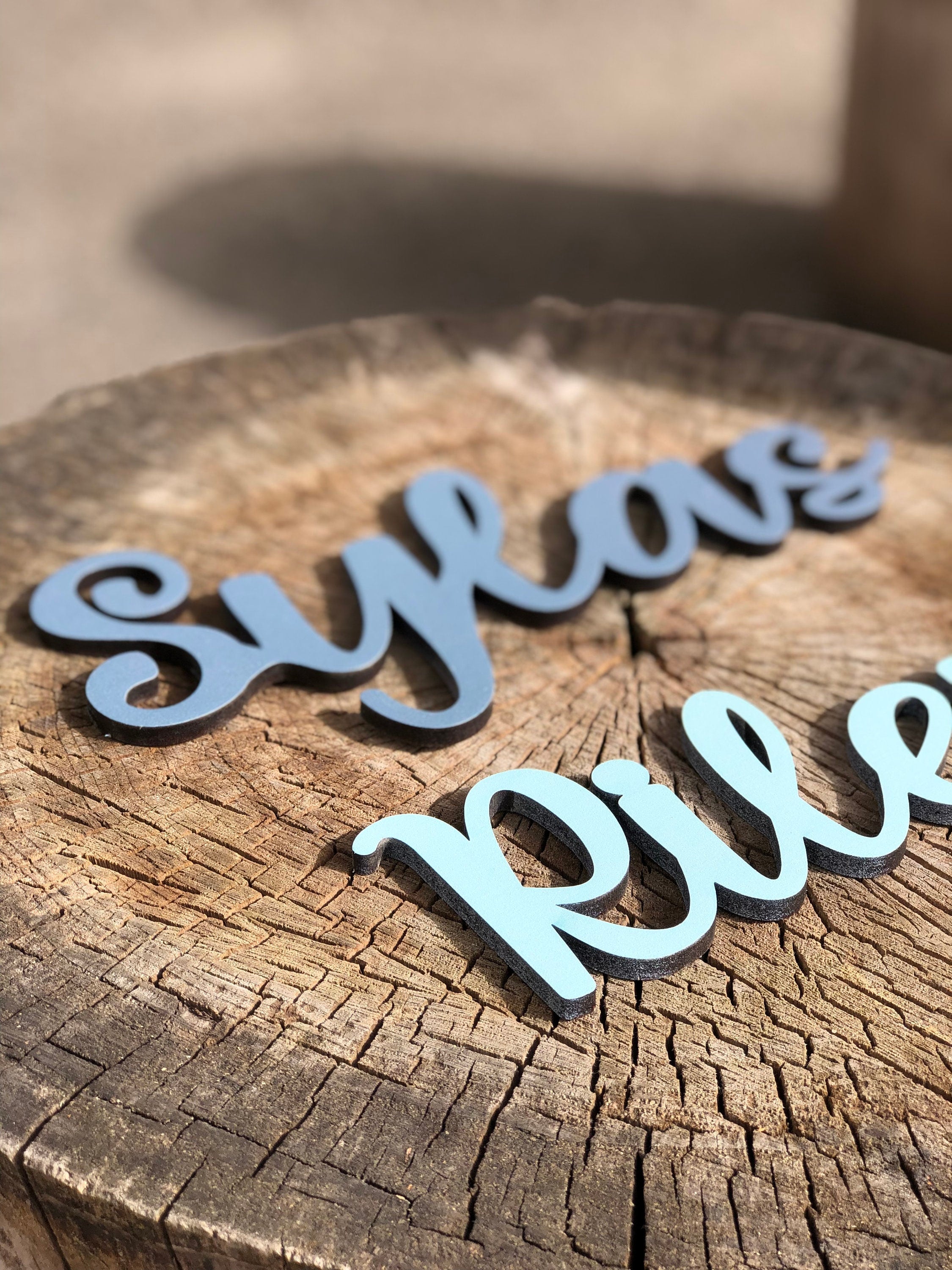 Personalized Laser Cut Names Sign for Nursery Baby Girl