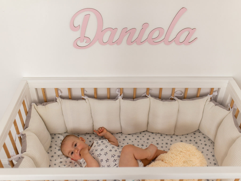 Personalized Laser Cut Names Sign for Nursery Baby Girl