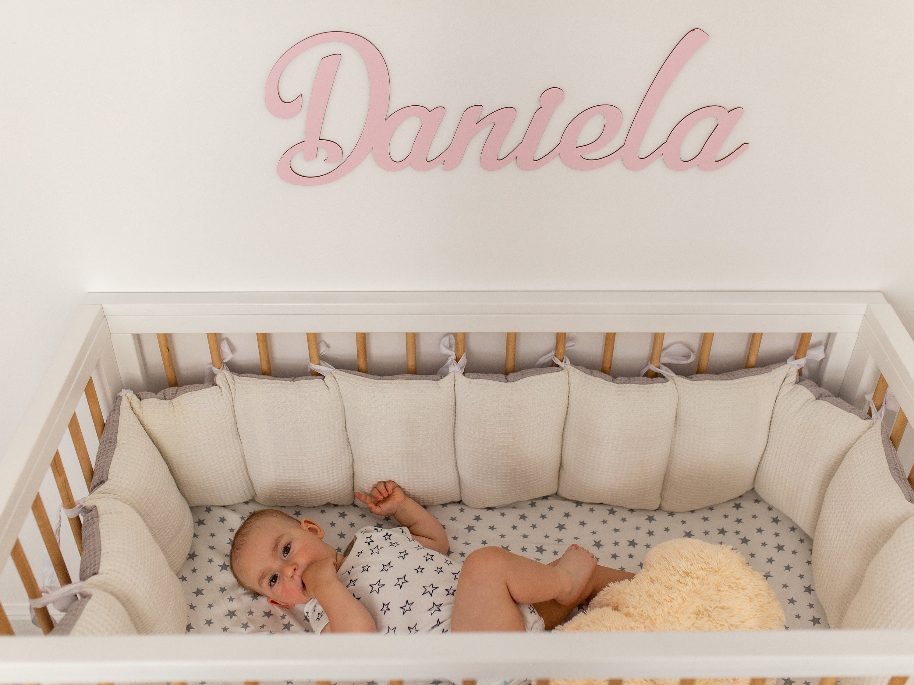 Personalized Laser Cut Names Sign for Nursery Baby Girl