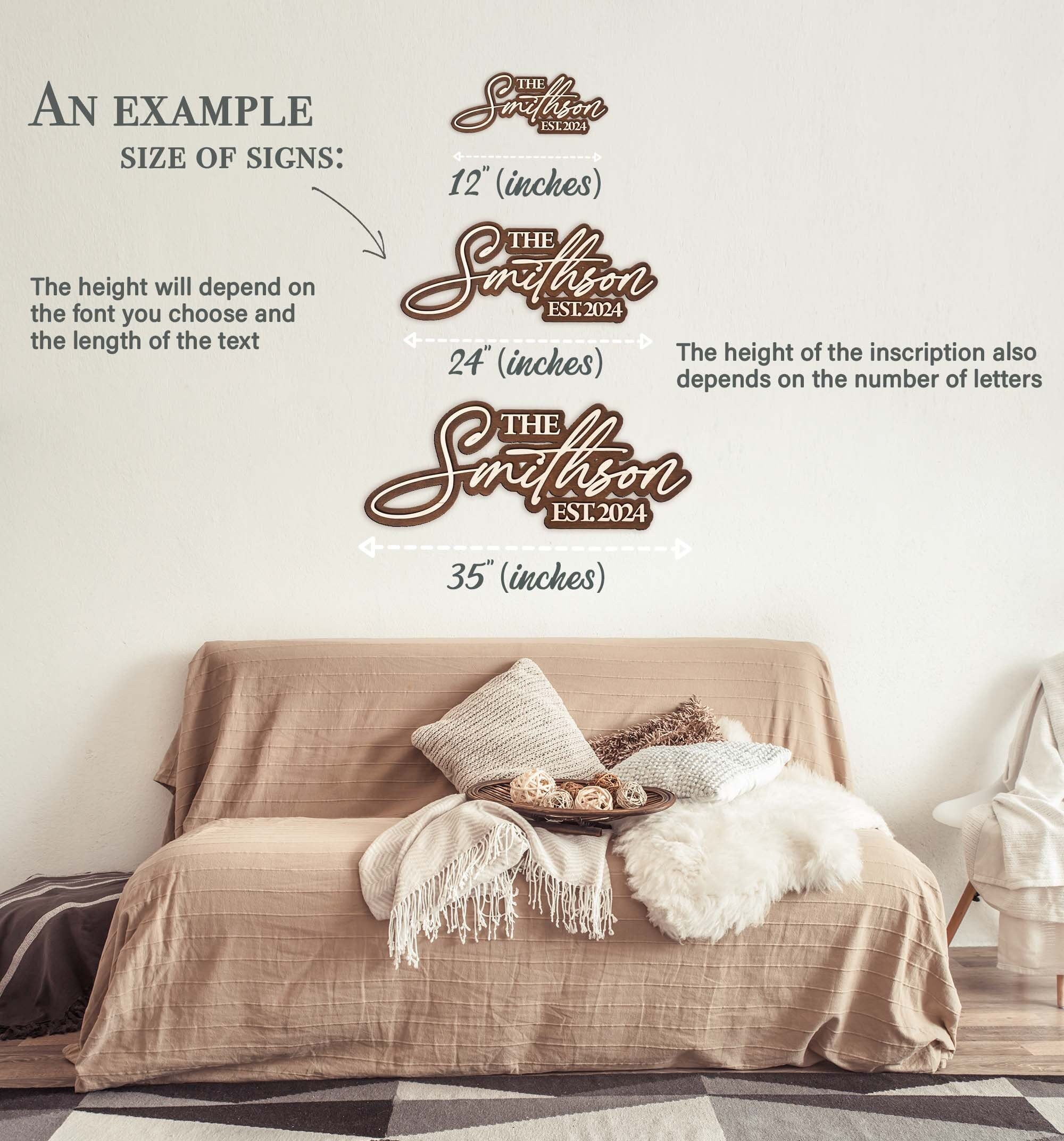 Family Name Sign - Last Name Sign Wedding Gift