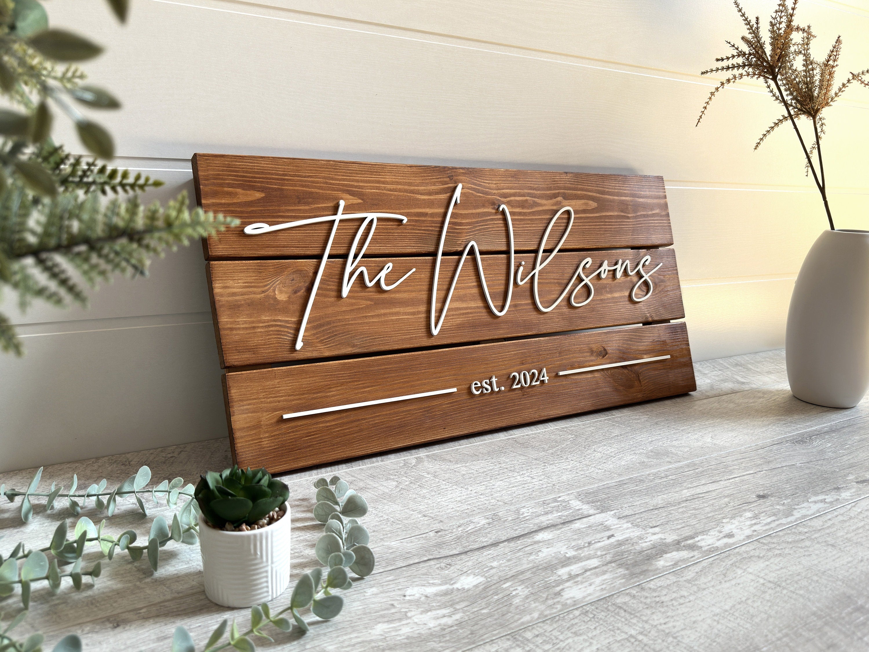 Personalized Family Name Sign - Home Wall Decor