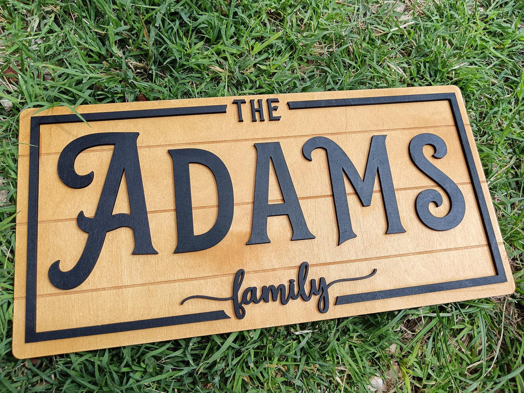 Personalized Family Name Sign - Personalized Birthday Gift