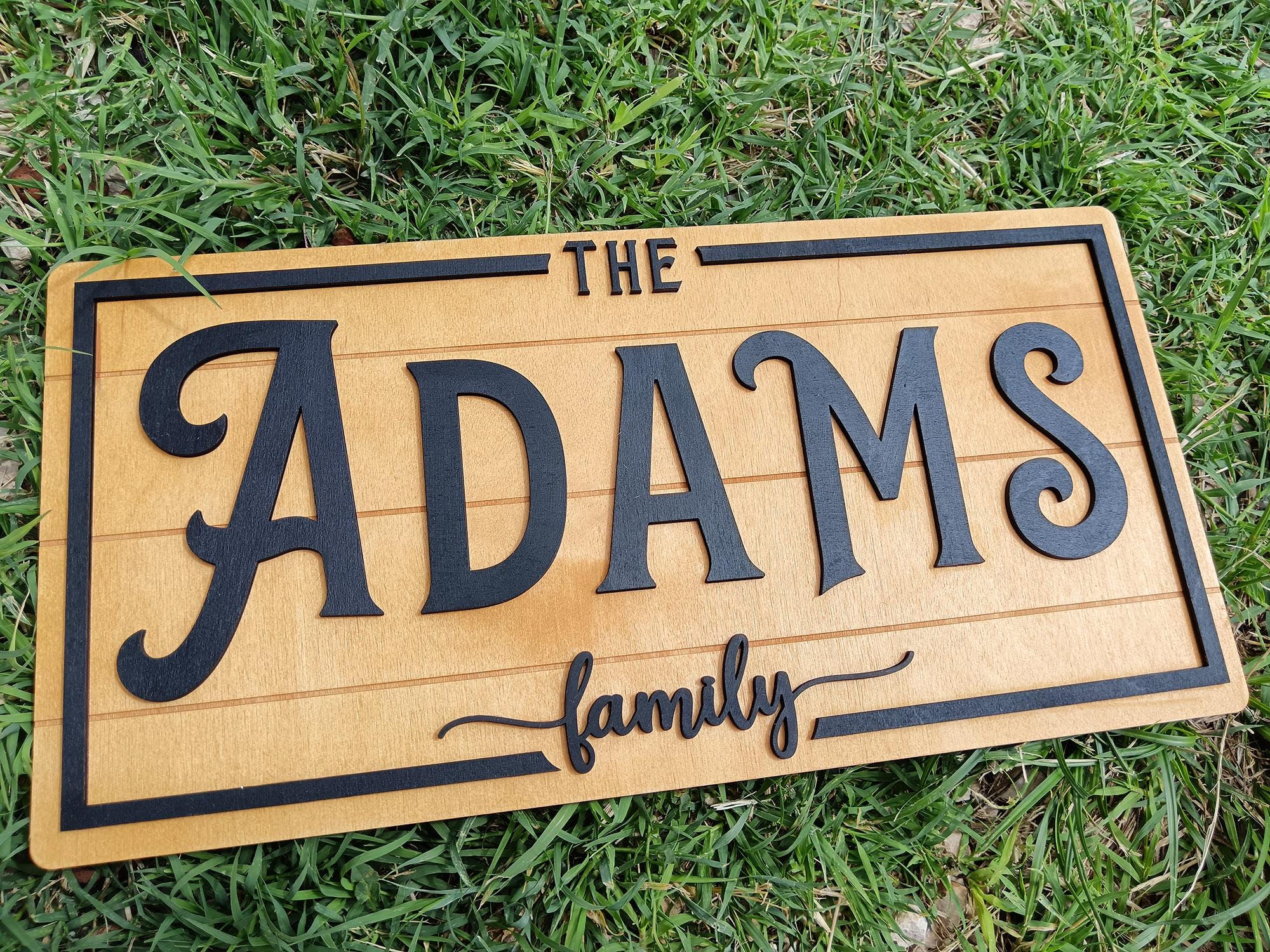 Personalized Family Name Sign - Personalized Birthday Gift