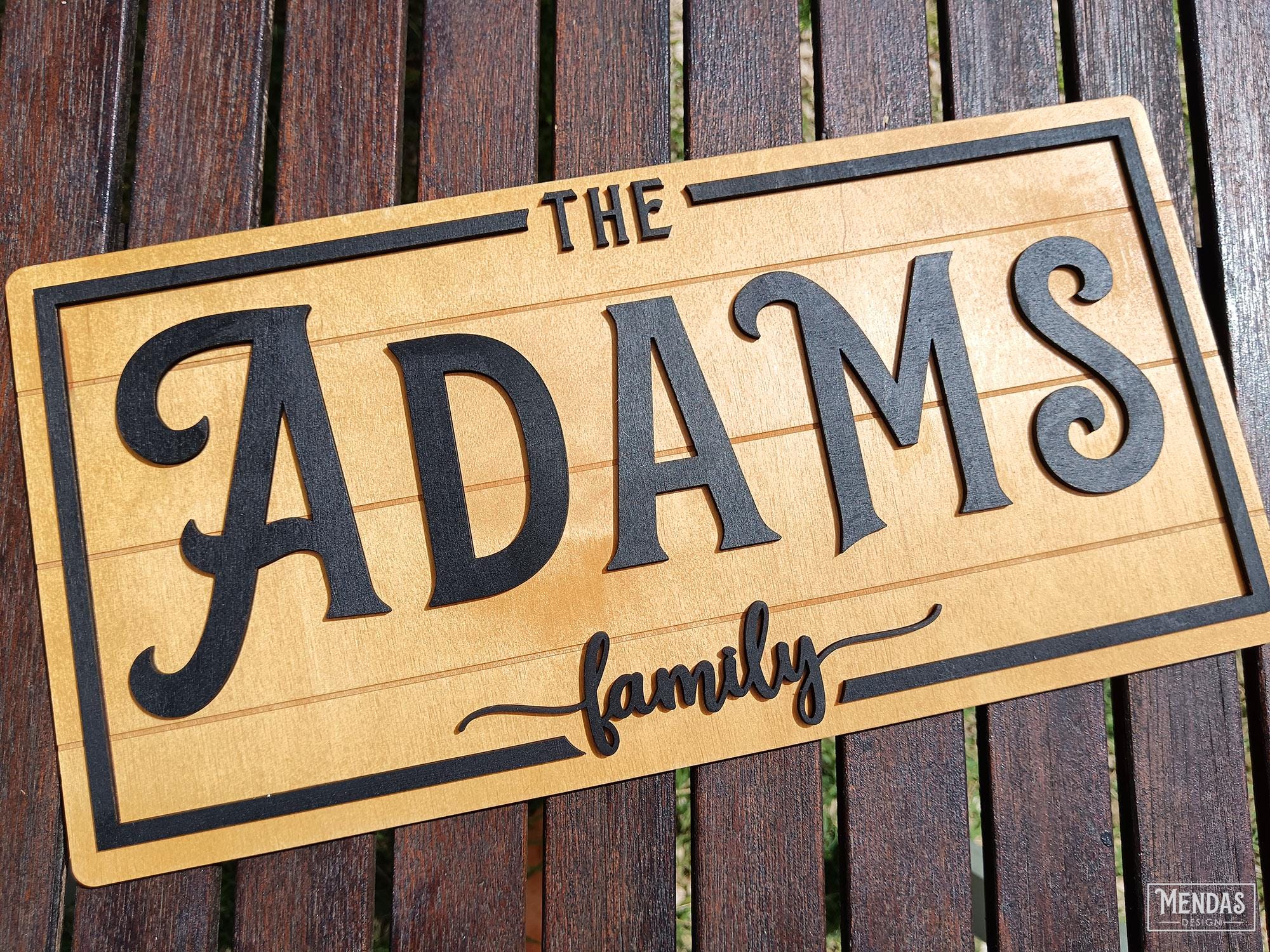 Personalized Family Name Sign - Personalized Birthday Gift