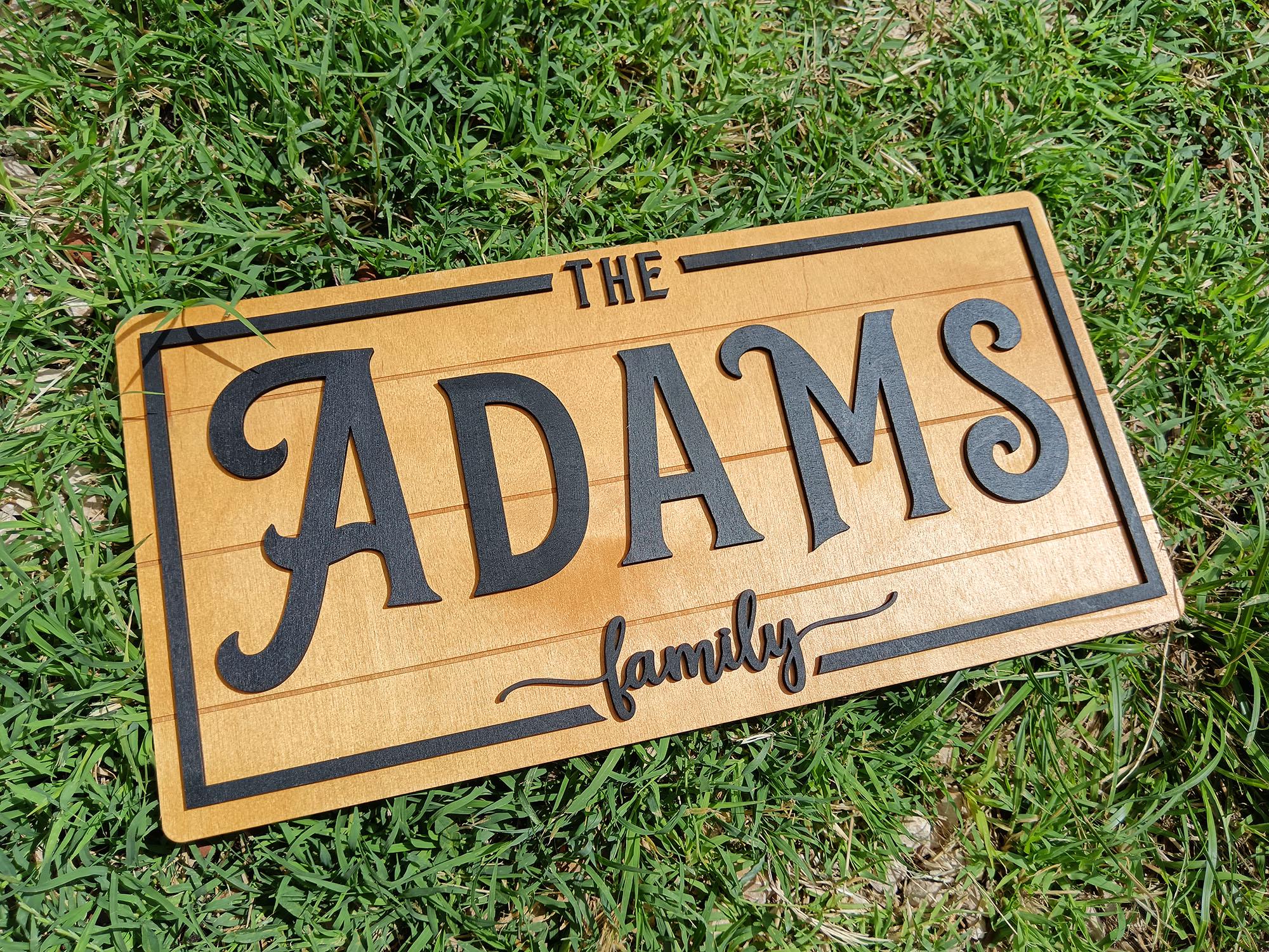 Personalized Family Name Sign - Personalized Birthday Gift