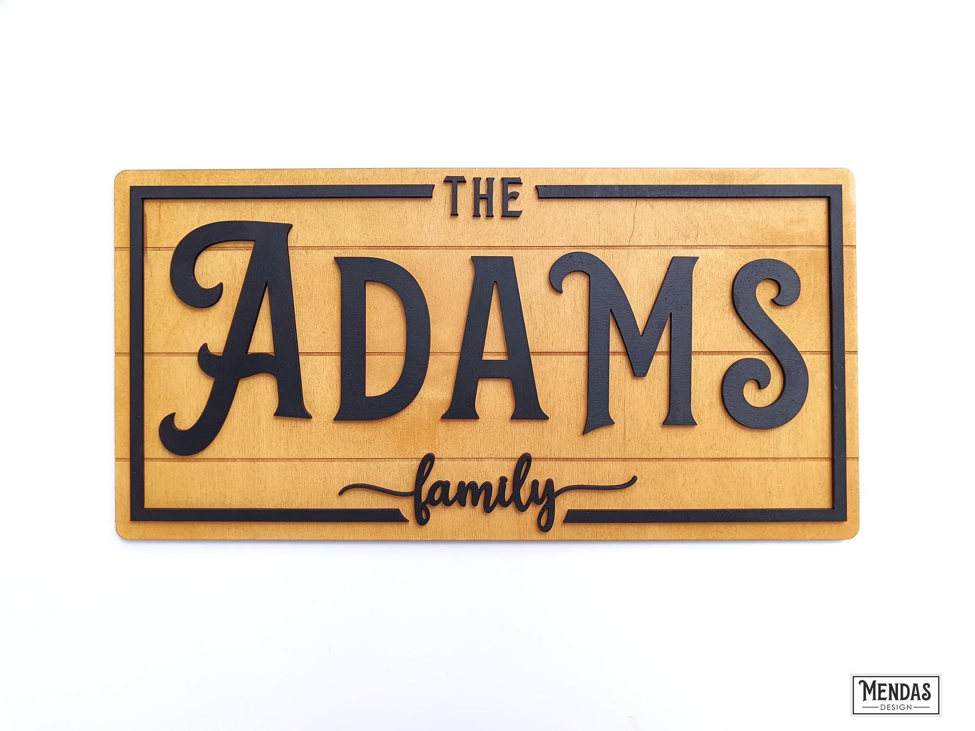 Personalized Family Name Sign - Personalized Birthday Gift