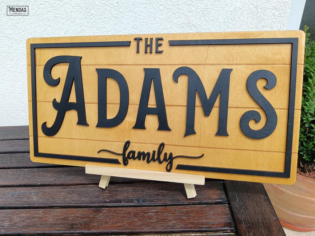 Personalized Family Name Sign - Personalized Birthday Gift