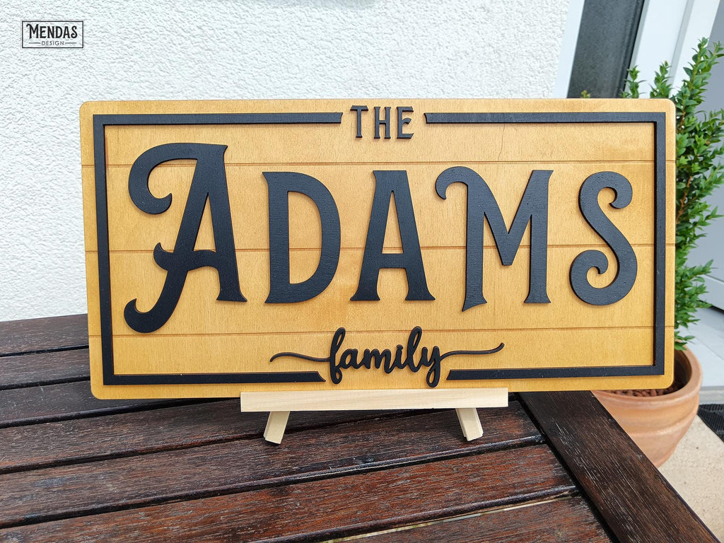 Personalized Family Name Sign - Personalized Birthday Gift