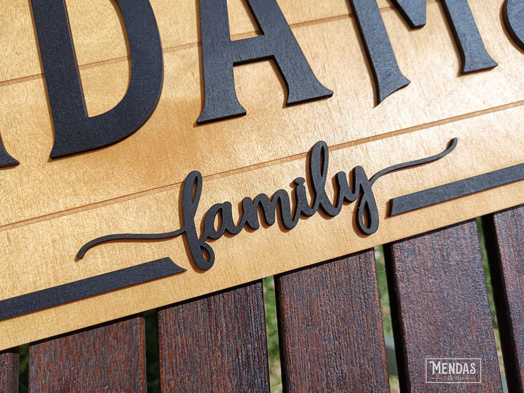 Personalized Family Name Sign - Personalized Birthday Gift