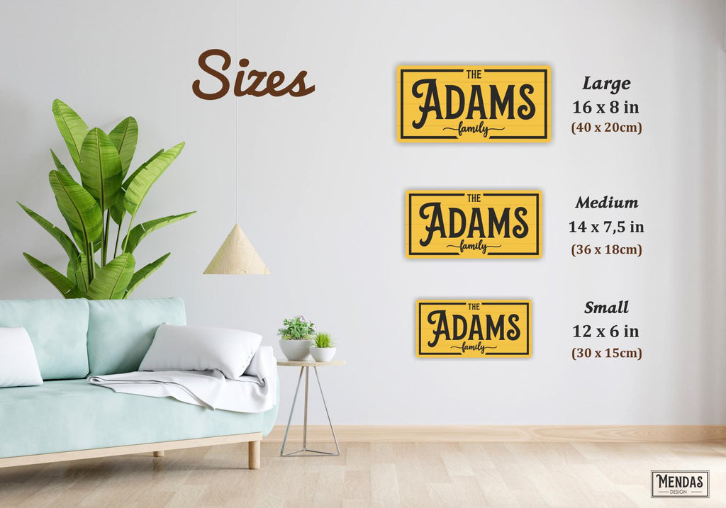 Personalized Family Name Sign - Personalized Birthday Gift