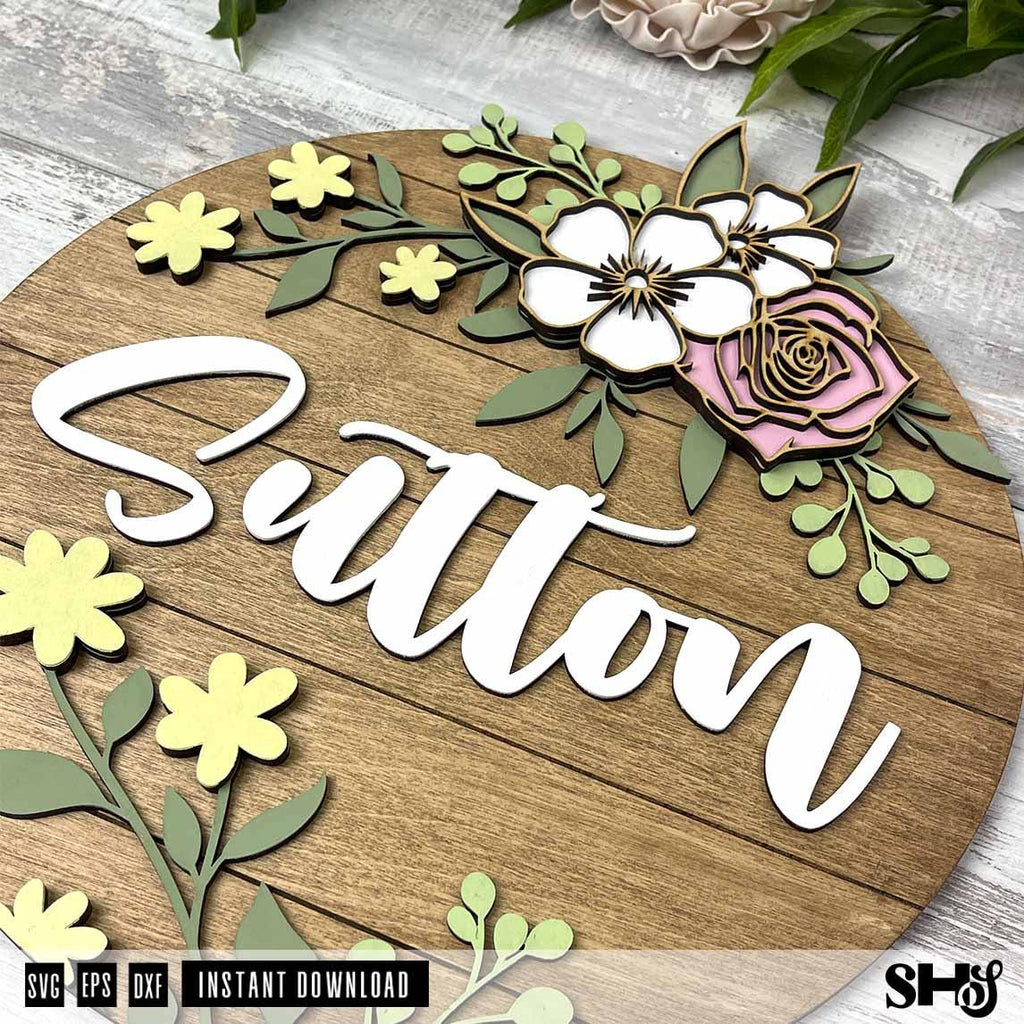 3D Flower Nursery Name Sign - Girl Nursery Décor