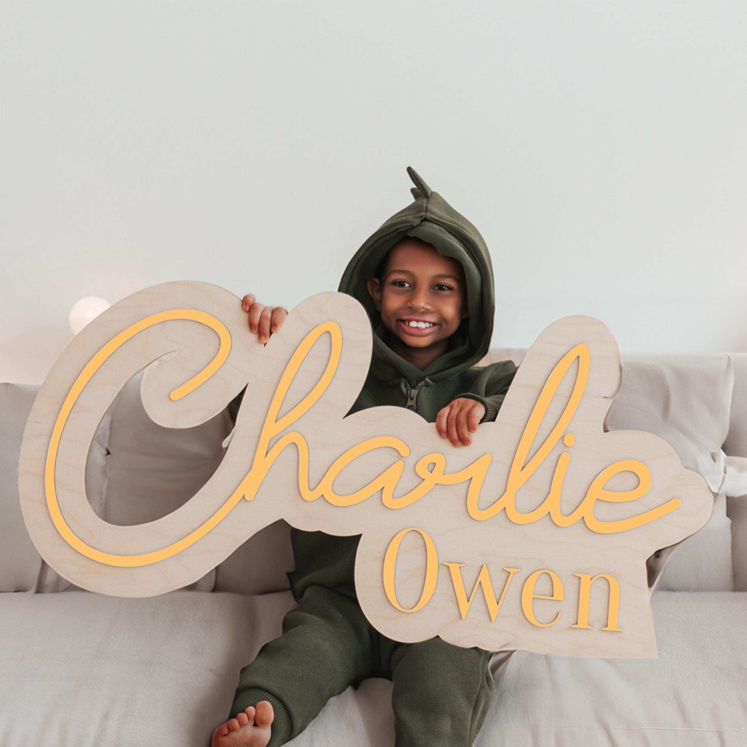 Colorful Name Signs - Wooden Nursery Name Sign