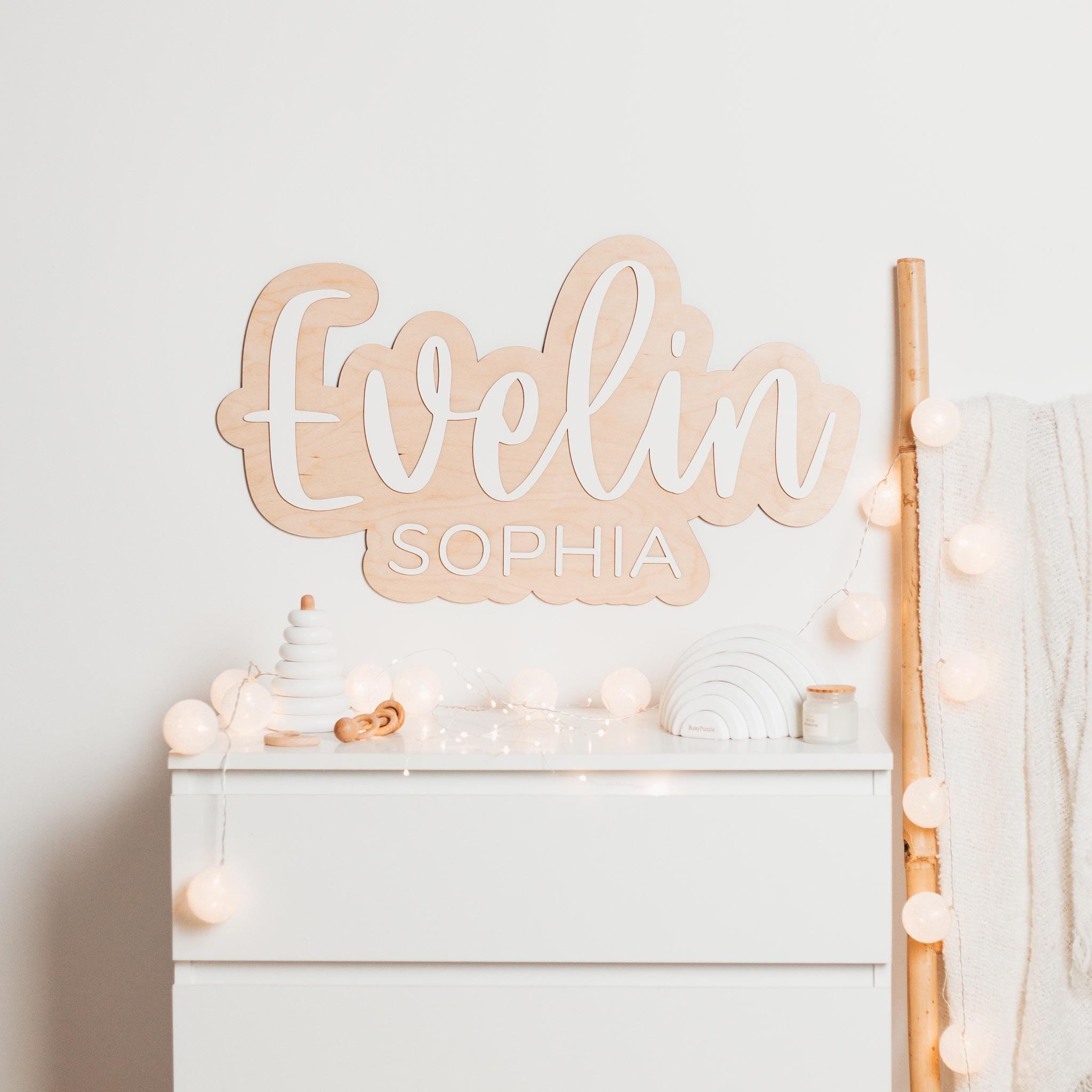 Colorful Name Signs - Wooden Nursery Name Sign