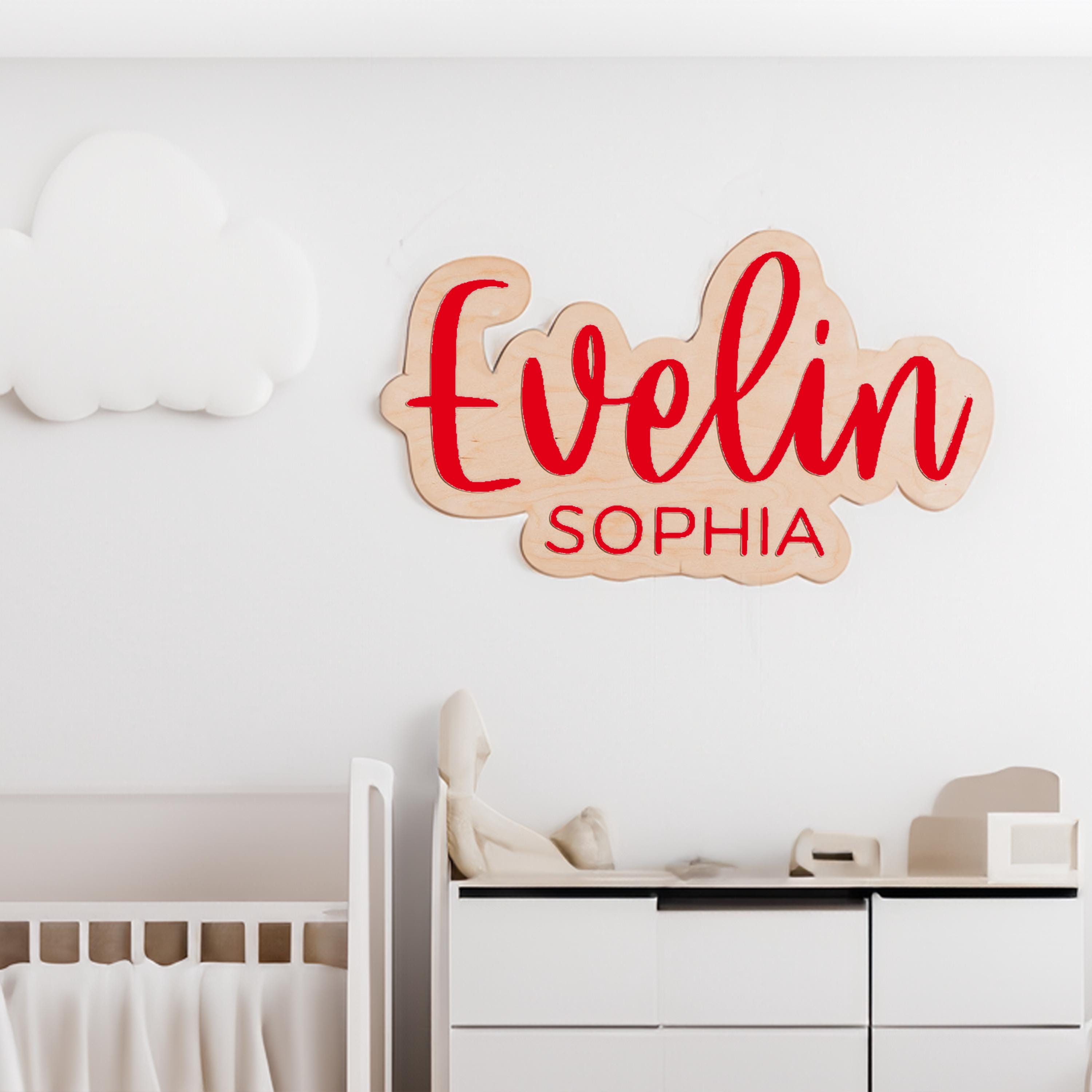 Colorful Name Signs - Wooden Nursery Name Sign