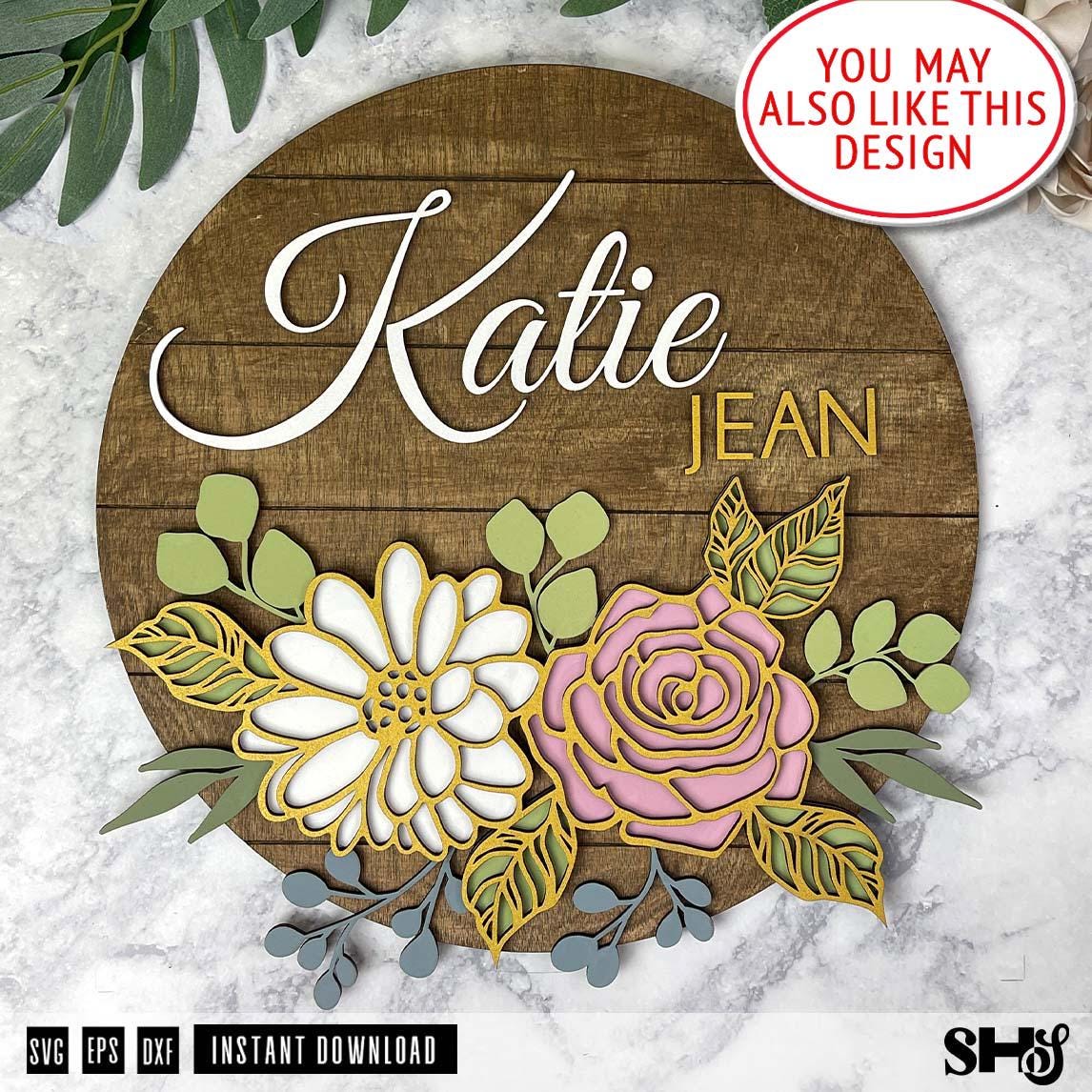 3D Flower Nursery Name Sign - Girl Nursery Décor