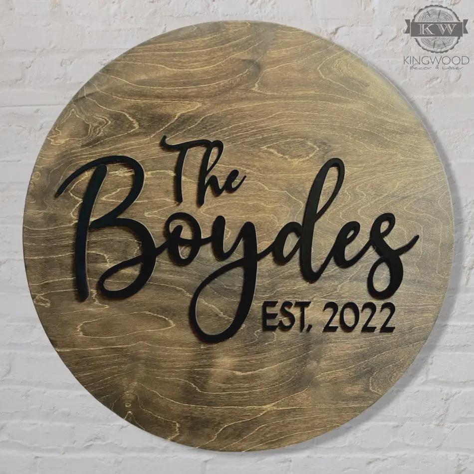 3D Engraved Wooden Sign - Outdoor Wooden Sign