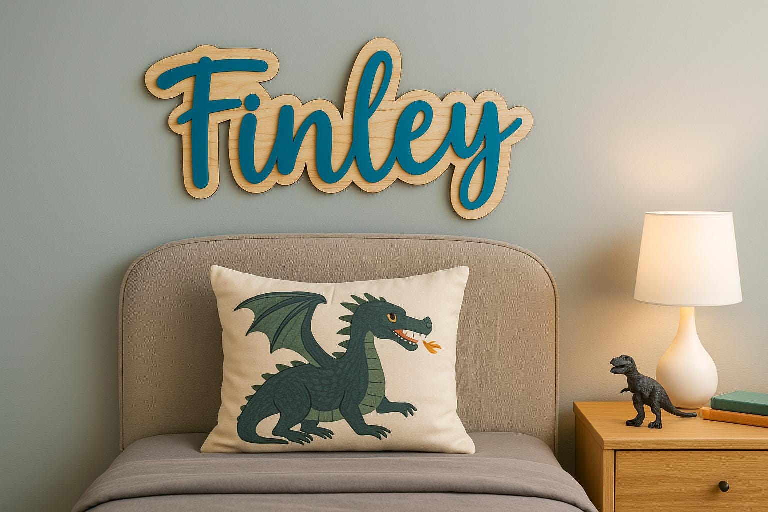Personalised double layered wooden name