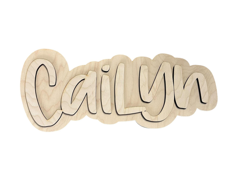 Laser Cut Wood Names  Kids Room Wall Art