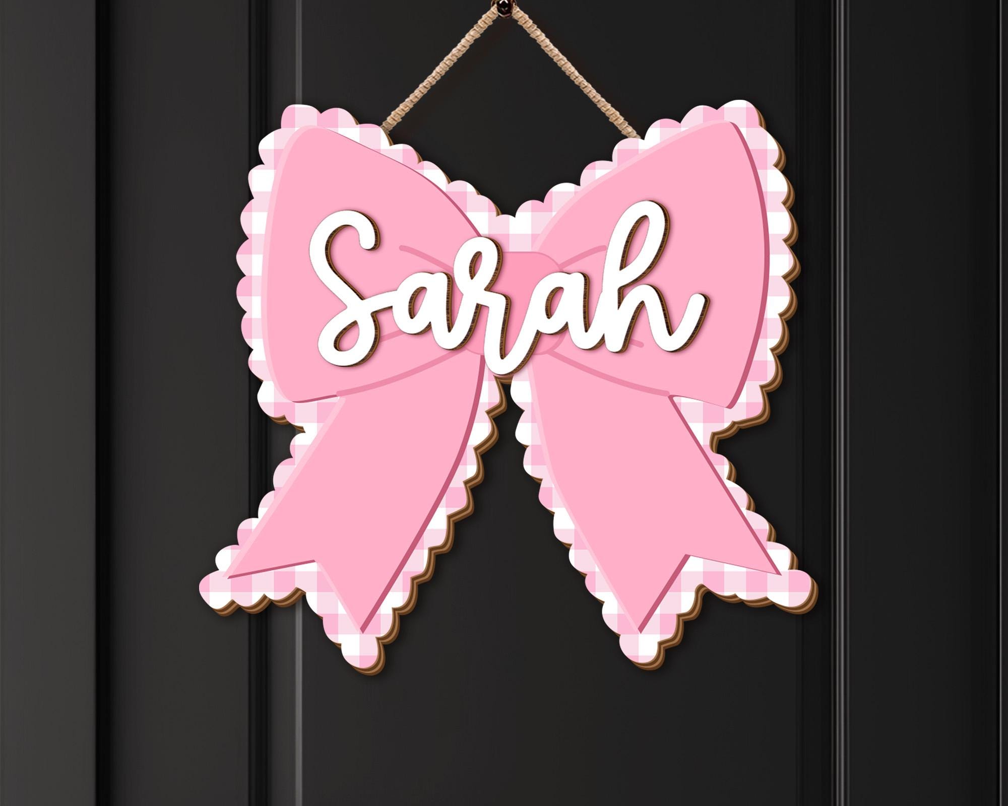 Personalized Wooden Bow Name Sign