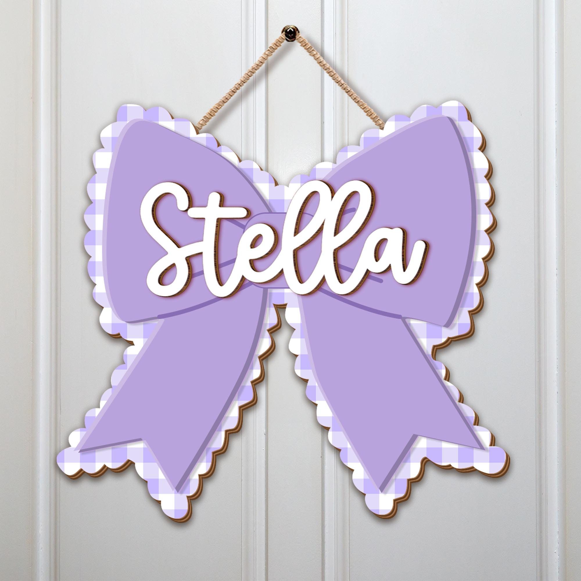 Personalized Wooden Bow Name Sign