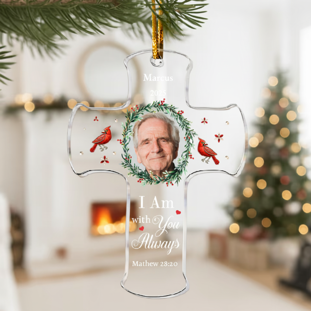 Personalized Christmas Jersey Ornament – Custom Name & Number Football Jersey Keepsake